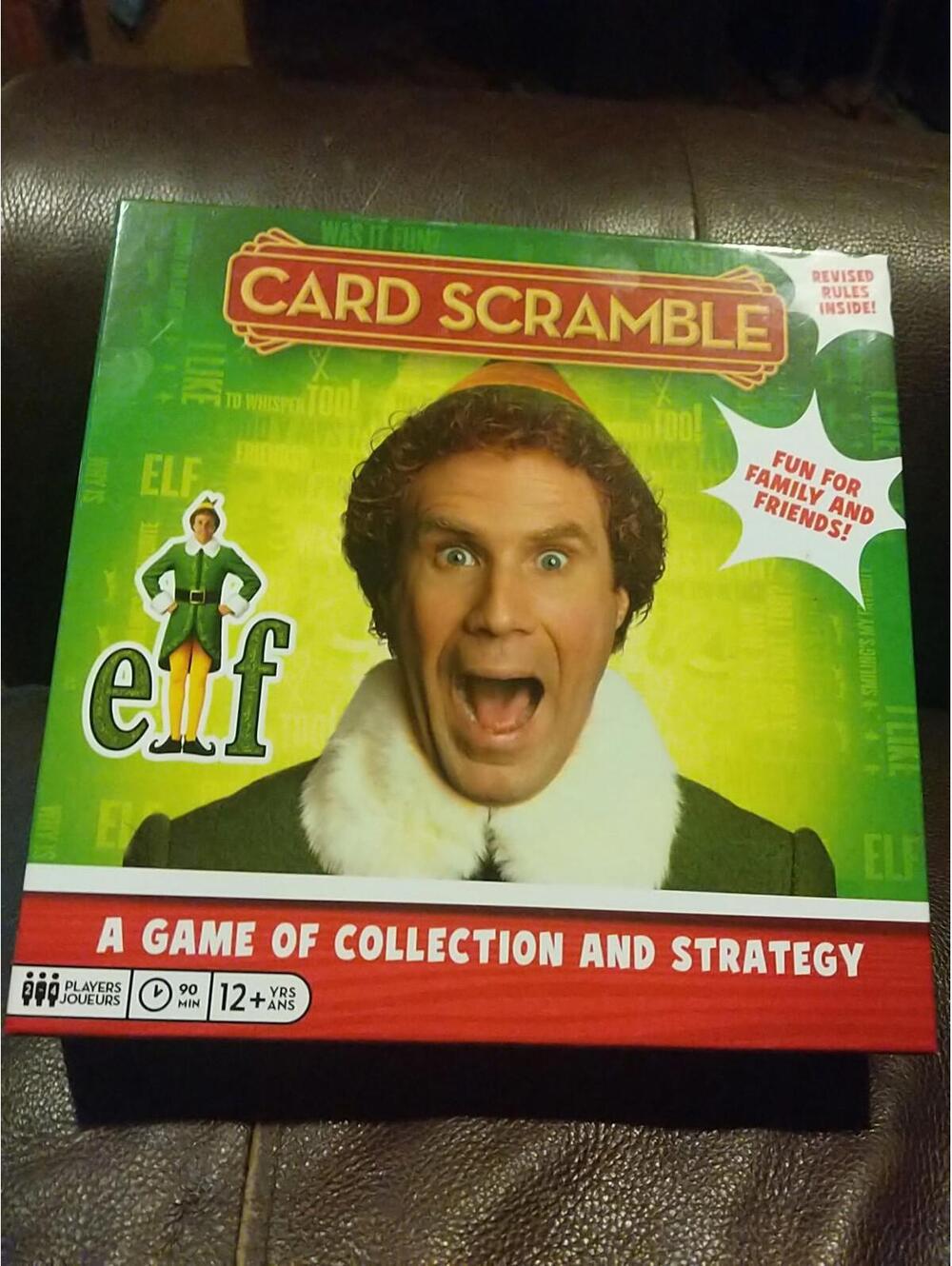 Card Scramble ELF Will Ferrell Christmas Movie Board Game Complete, Family Fun!